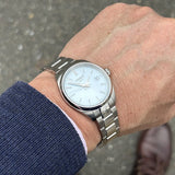 Tissot PR 100 Ice Blue Dial Silver Steel Strap Watch for Women - T150.210.11.351.00