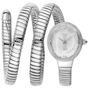 Just Cavalli After Party Silver Dial Silver Steel Strap Watch for Women - JC1L269M0015