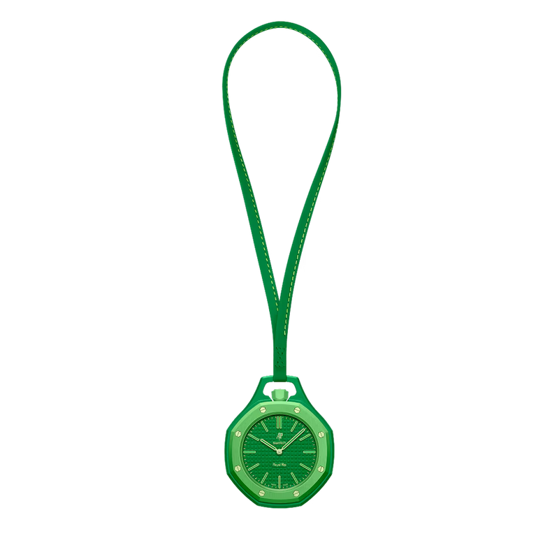 Swatch x AP Royal Pop Green Dial Green Leather Lanyard Watch for Men - Green Eight