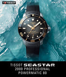 Tissot Seastar 2000 Professional Powermatic 80 Black Dial Black Rubber Strap Watch for Men - T120.607.17.441.01