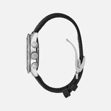 Seiko Prospex Speedtimer Solar Chronograph Ivory Dial Black Leather Strap Watch for Men - SSC943