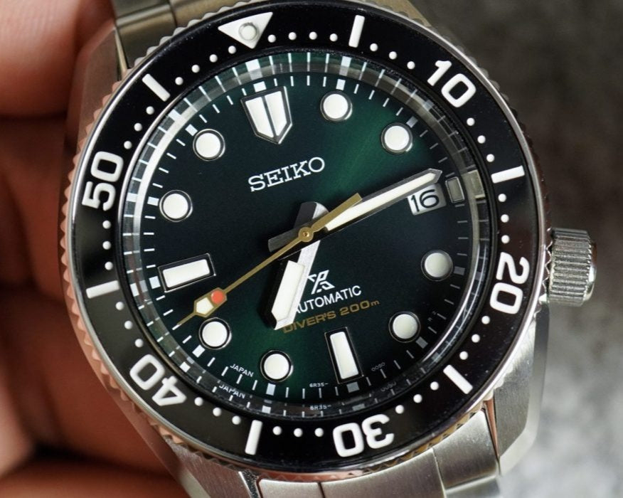 Seiko Prospex 140th Anniversary Limited Edition Automatic Scuba Divers Green Dial Silver Steel Strap Watch for Men - SPB207J1