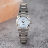 Tissot PRX Quartz Ice Blue Dial Silver Steel Strap Watch for Women - T137.010.11.351.00