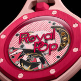 Swatch Royal Pop Pink Dial Pink Leather Strap Watch for Women - Otto Rosso