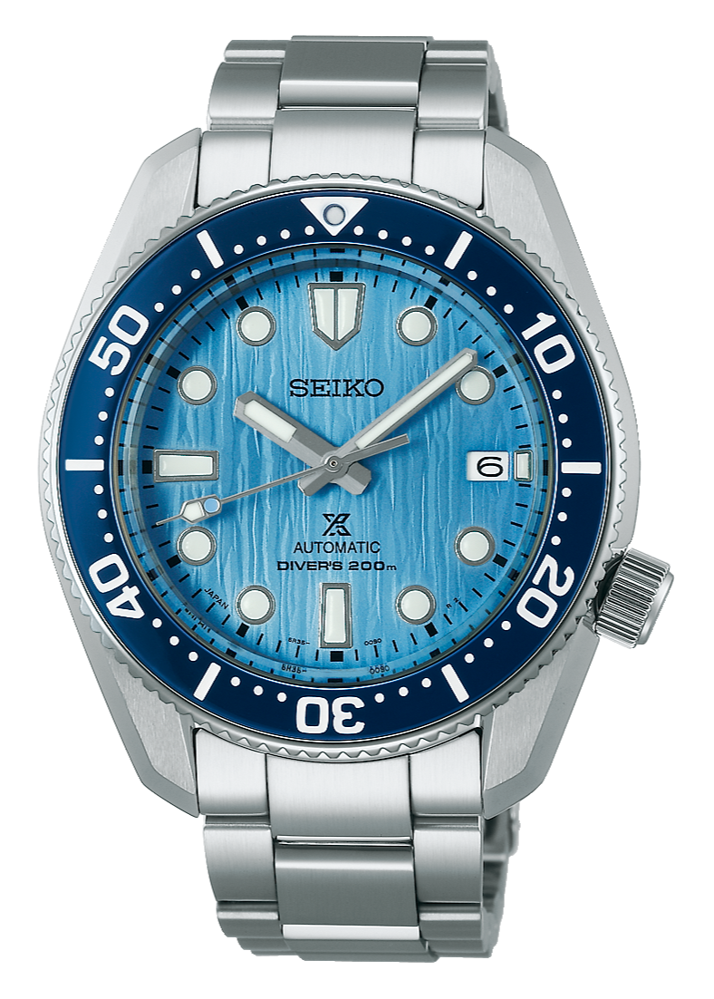 Seiko Prospex Glacier Save The Ocean Special Edition Automatic Blue Dial Silver Steel Strap Watch for Men - SPB299J1