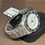 Citizen Mechanical Automatic White Dial Silver Steel Strap Watch for Men - NJ0171-81A