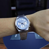 Seiko Conceptual Chronograph Ice Blue Dial Silver Steel Strap Watch for Men - SSB459P1