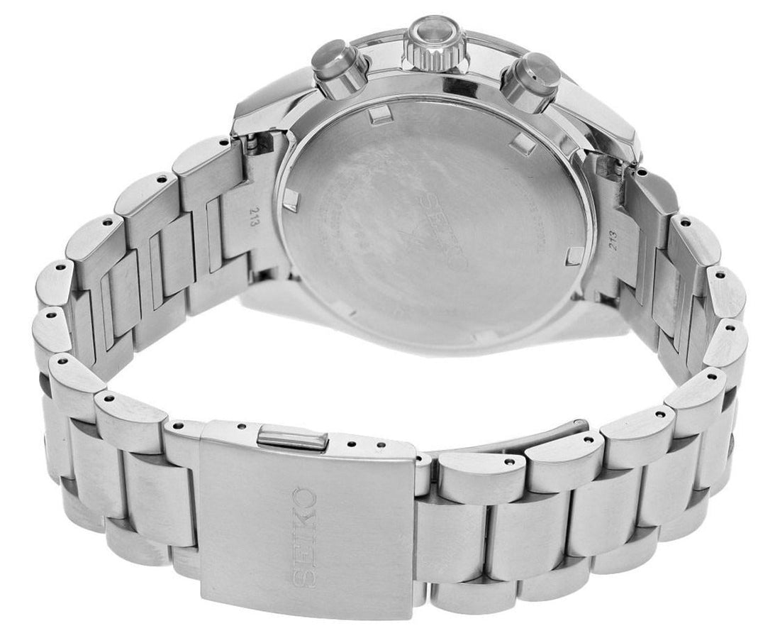 Seiko Prospex Speedtimer 41.4 Solar Chronograph Blue Dial Silver Steel Strap Watch for Men - SSC935