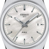 Tissot PRX Quartz Mother of Pearl Dial Silver Steel Strap Watch for Women- T137.210.11.111.00