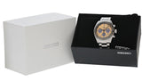 Seiko Prospex Speedtimer Solar Chronograph Gold Dial Silver Steel Strap Watch for Men - SSC817
