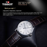 Tissot T-Sport Gent XL Silver Dial Brown Leather Strap Watch for Men - T116.410.16.037.00