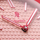 Swatch Royal Pop Pink Dial Pink Leather Strap Watch for Women - Otto Rosso