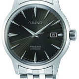 Seiko Presage Cocktail Time Automatic Black Dial Silver Steel Strap Watch for Men - SRPE17J1