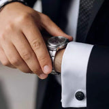 Seiko Presage Cocktail Time Automatic Black Dial Silver Steel Strap Watch for Men - SRPE17J1