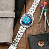 Seiko Prospex US Special Edition Automatic Blue Dial Silver Steel Strap Watch for Men - SRPH59