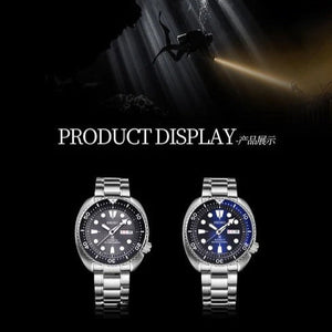 Seiko Prospex Deep Blue Batman Turtle Diver's Automatic Blue Dial Silver Steel Strap Watch for Men - SRPC25J1