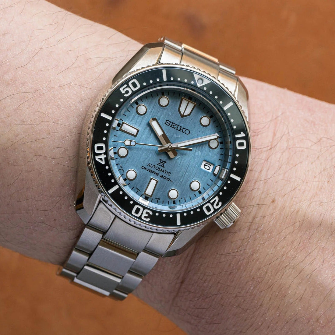 Seiko Prospex Glacier Save The Ocean Special Edition Automatic Blue Dial Silver Steel Strap Watch for Men - SPB299J1