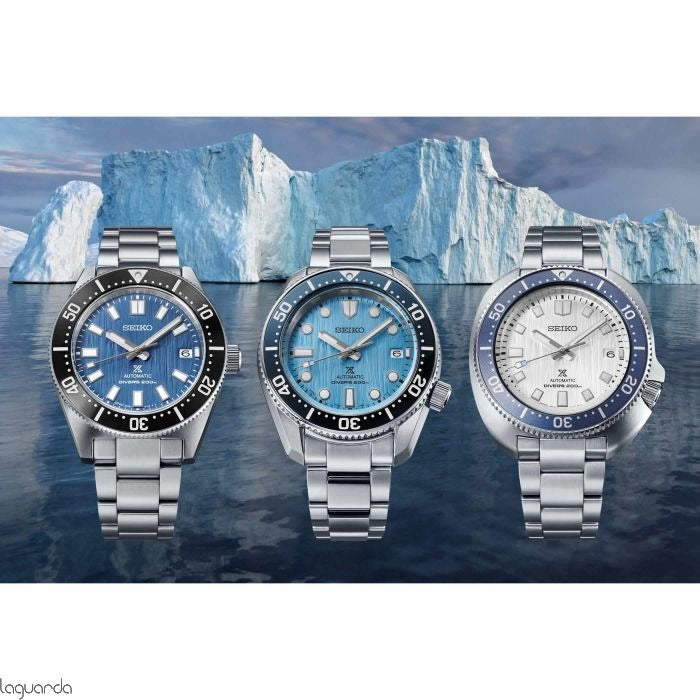 Seiko Prospex Glacier Save The Ocean Special Edition Automatic Blue Dial Silver Steel Strap Watch for Men - SPB299J1