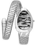 Just Cavalli Glam Evo 8 Black Dial Silver Steel Strap Watch for Women - JC1L225M0025