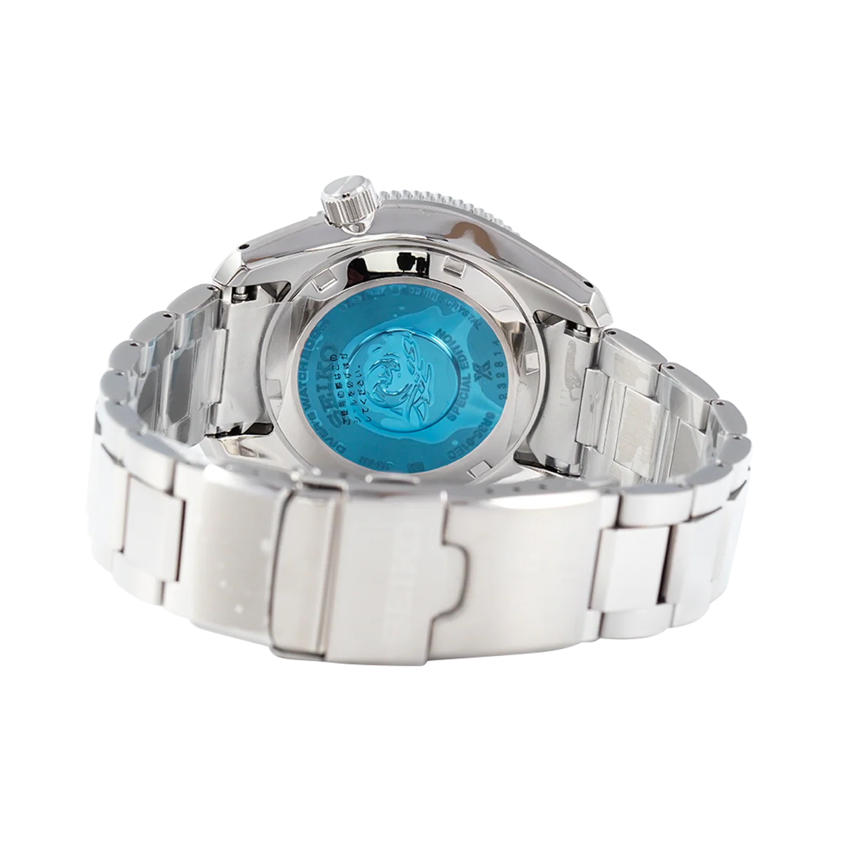 Seiko Prospex Glacier Save The Ocean Special Edition Automatic Blue Dial Silver Steel Strap Watch for Men - SPB299J1