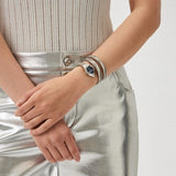 Just Cavalli Mesmerizing Blue Dial Silver Steel Strap Watch for Women - JC1L304M0015