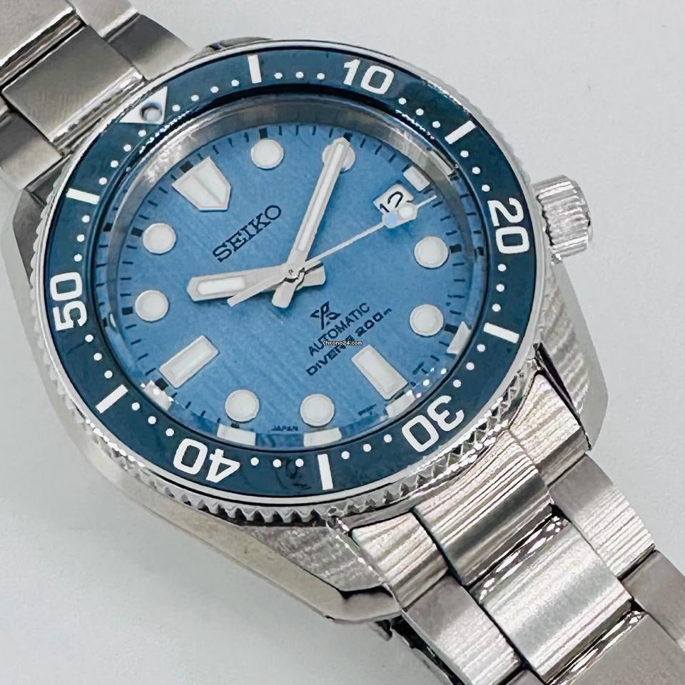 Seiko Prospex Glacier Save The Ocean Special Edition Automatic Blue Dial Silver Steel Strap Watch for Men - SPB299J1