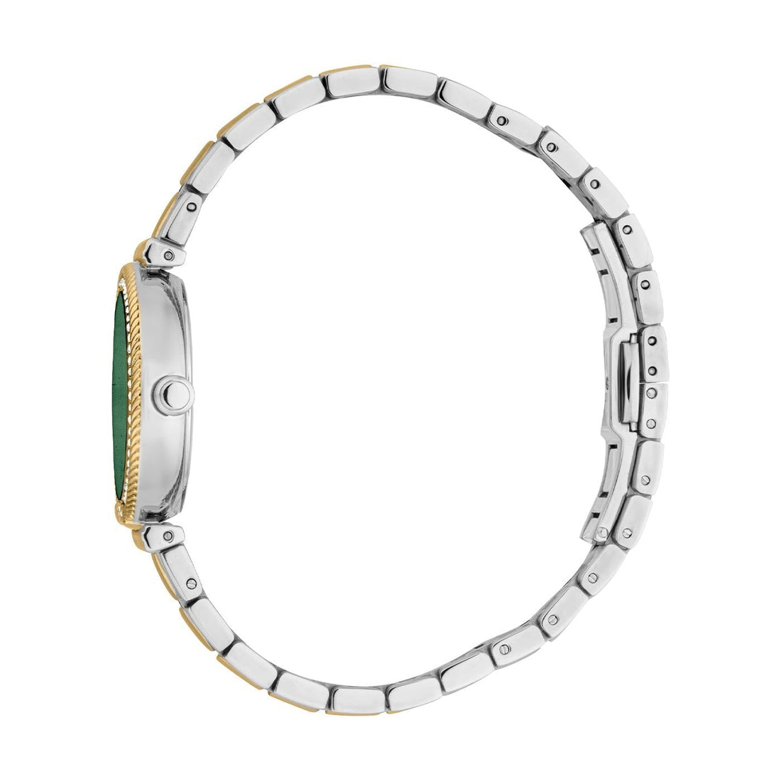 Just Cavalli Chiarezza Snake Core Green Dial Two Tone Steel Strap Watch for Women - RC5L078M0065