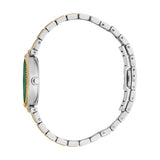 Just Cavalli Chiarezza Snake Core Green Dial Two Tone Steel Strap Watch for Women - RC5L078M0065