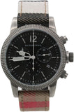 Burberry Utilitarian Chronograph Black Dial Tri Tone Leather Strap Watch for Men - BU7815