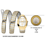 Just Cavalli Vezzoso Silver Dial Two Tone Steel Strap Watch for Women - JC1L230M0065