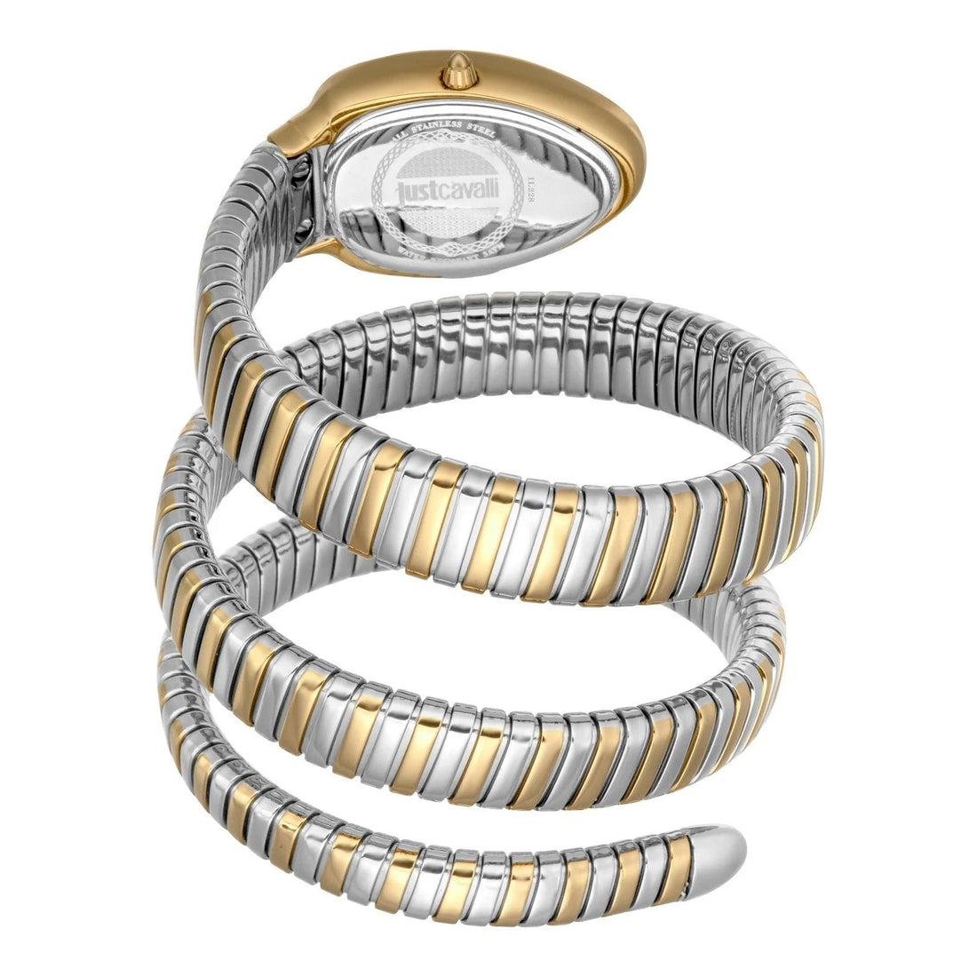 Just Cavalli Glam Evo 5 Blue Dial Two Tone Steel Strap Watch for Women - JC1L228M0075