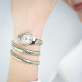 Just Cavalli Vita Analog White Dial Two Tone Steel Strap Watch for Women - JC1L355M0055