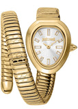 Just Cavalli Aversa Silver Dial Gold Steel Strap Watch for Women - JC1L222M0025