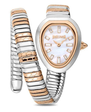 Just Cavalli Aversa Mother of Pearl Dial Two Tone Steel Strap Watch for Women - JC1L222M0065