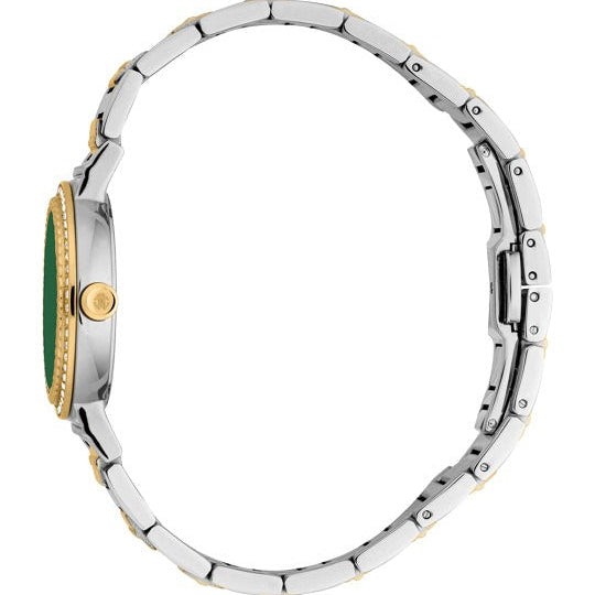 Just Cavalli Donna Glam Green Dial Two Tone Steel Strap Watch for Women - RC5L098M0065
