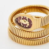 Just Cavalli Glam Evo 5 Red Dial Gold Steel Strap Watch for Women - JC1L228M0045