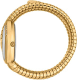 Just Cavalli Vezzoso White Dial Gold Steel Strap Watch for Women - JC1L230M0035