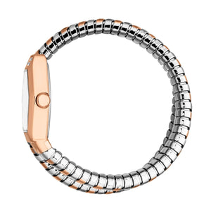 Just Cavalli Splora Silver Dial Two Tone Steel Strap Watch for Women - JC1L394M0065