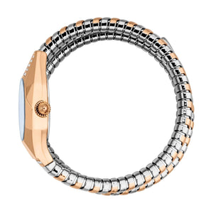 Just Cavalli Lunara Blue Dial Two Tone Steel Strap Watch for Women - JC1L397M0085