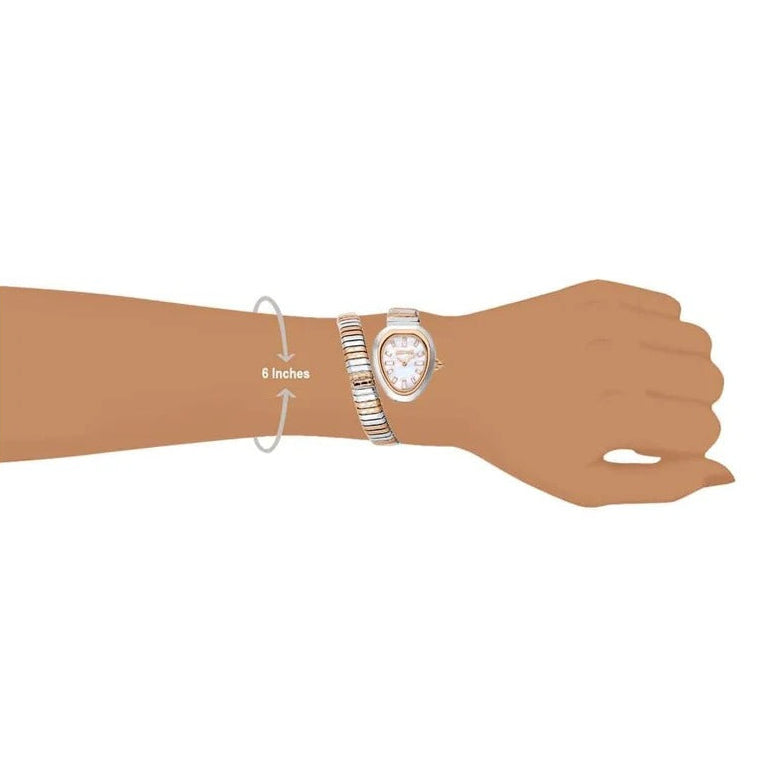 Just Cavalli Aversa Mother of Pearl Dial Two Tone Steel Strap Watch for Women - JC1L222M0065