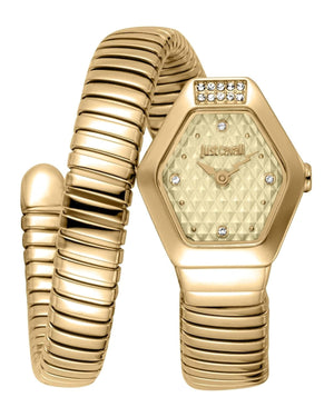 Just Cavalli Splora Gold Dial Gold Steel Strap Watch for Women - JC1L394M0025