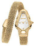 Just Cavalli Fiamma Silver Dial Gold Steel Strap Watch for Women - JC1L426M0025