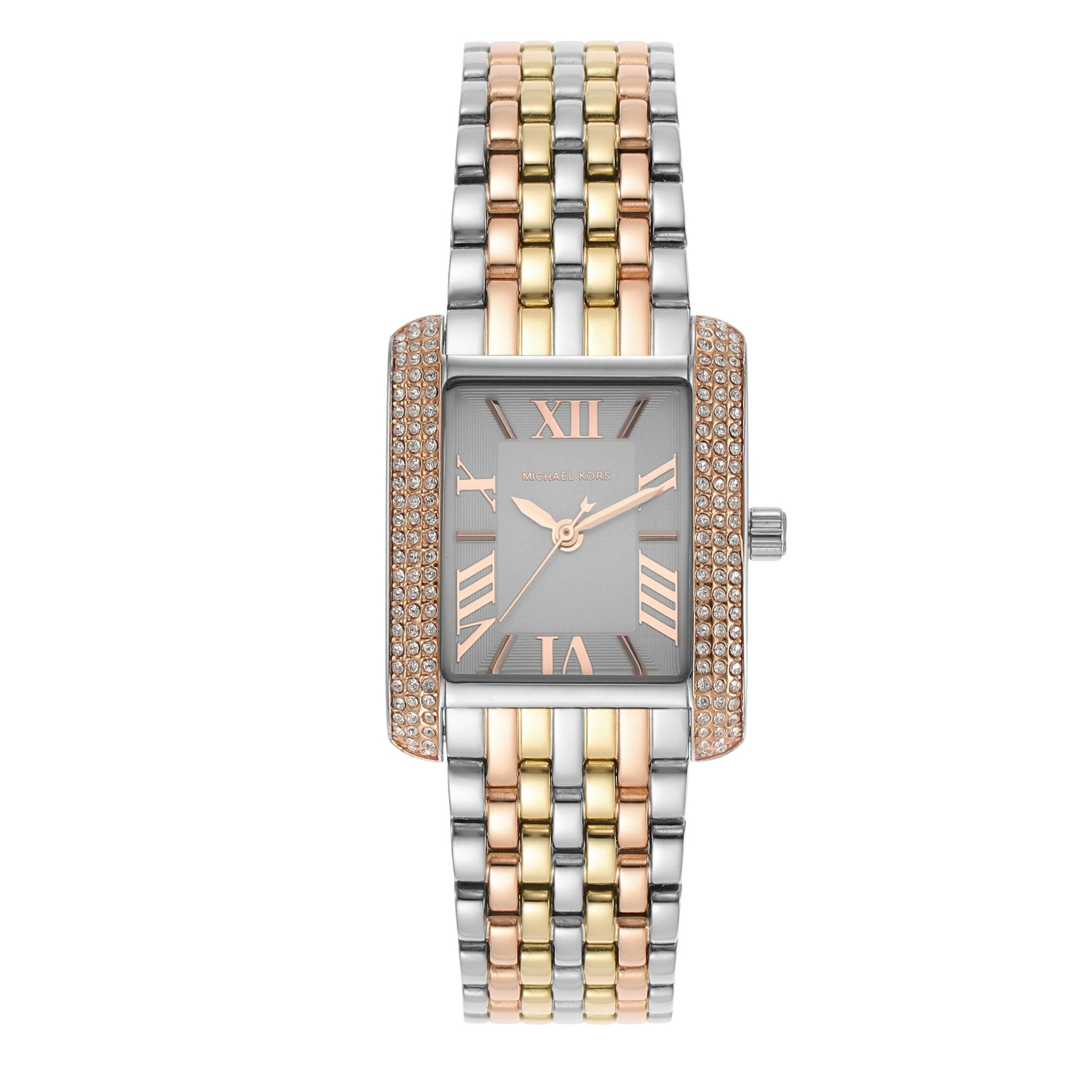 Michael Kors Emery Three-Hand White Dial Two Tone Steel Strap Watch for Women - MK4744