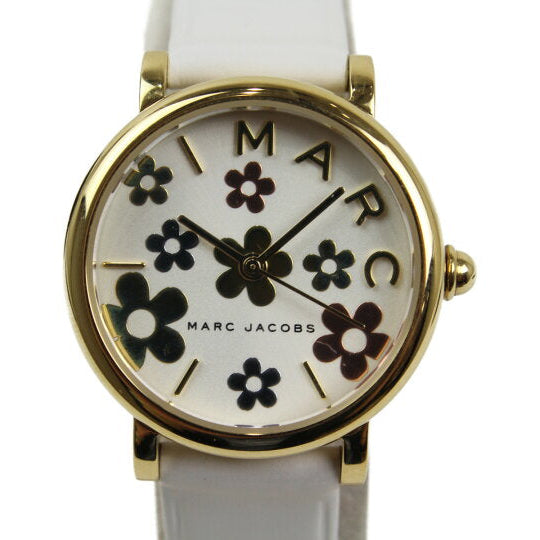 Marc Jacobs Roxy White Dial White Leather Strap Watch for Women - MJ1607