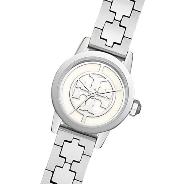 Tory Burch Reva Silver Dial Silver Steel Strap Watch for Women - TBW4044