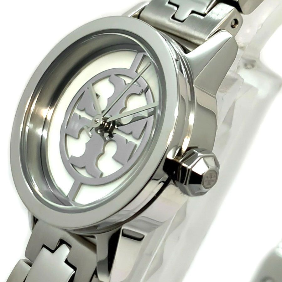 Tory Burch Reva Silver Dial Silver Steel Strap Watch for Women - TBW4044