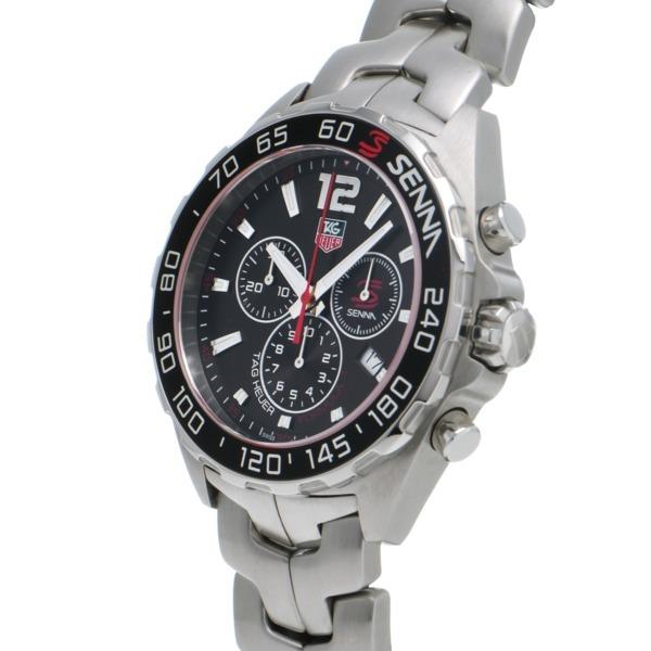 Tag Heuer Senna Chronograph Special Edition Black Dial Silver Steel Strap Watch for Men - CAZ1015.BA0883