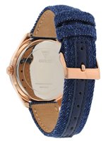Guess Little Flirt Quartz Blue Dial Blue Leather Strap Watch For Women - W0456L6
