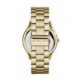 Michael Kors Runway Black Dial Gold Steel Strap Watch for Women - MK3478