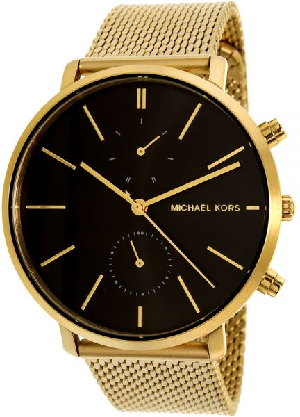 Michael Kors Jaryn Black Dial Gold Steel Strap Watch for Men - MK8503